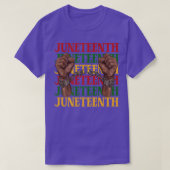 Junetetiende de echte Onafhankelijkheidsdag zwarte T-shirt (Design voorkant)