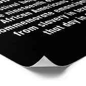 Junetetiende Definitie Zwarte geschiedenis Junetet Poster (Hoek)