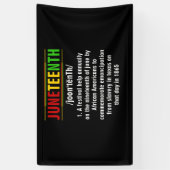 Junetetiende Definitie Zwarte geschiedenis Junetet Spandoek (Verticaal)