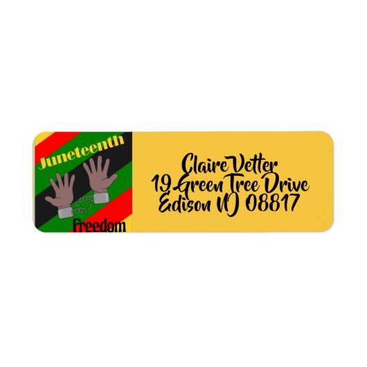 Junetetiende Etiket (Voorkant)