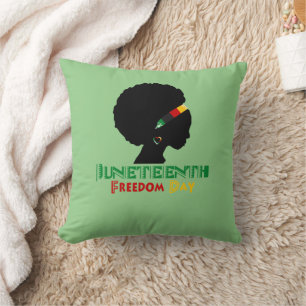Junetetiende/Freedom Day/Afro Girl Kussen