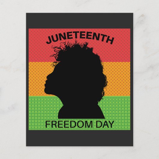 Junetetiende Freedom Day, vlagpatroon Flyer (Voorkant)