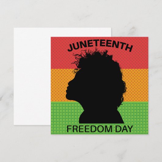 Junetetiende Freedom Day, vlagpatroon Save The Date (Voorkant / Achterkant)