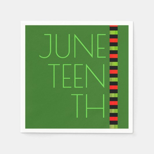 Junetetiende Green Celebration Napkins Servet (Voorkant)