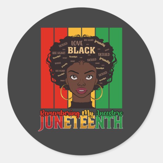 Junetetiende herdenking van mijn anker Girl Melani Ronde Sticker (Voorkant)