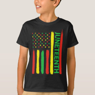 Junetetiende in de vlag voor zwarte geschiedenisda t-shirt