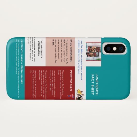 Junetetiende informatieblad Case-Mate iPhone case (Achterkant (horizontaal))