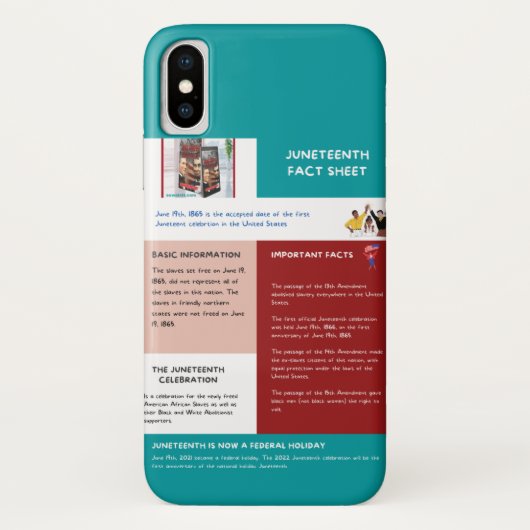 Junetetiende informatieblad Case-Mate iPhone case (Achterkant)
