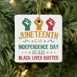 Junetetiende is mijn Onafhankelijkheidsdag Afrikaa Keramisch Ornament