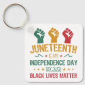 Junetetiende is mijn Onafhankelijkheidsdag Afrikaa Sleutelhanger (Voorkant)