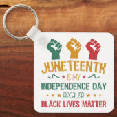 Junetetiende is mijn Onafhankelijkheidsdag Afrikaa Sleutelhanger (Voorkant)