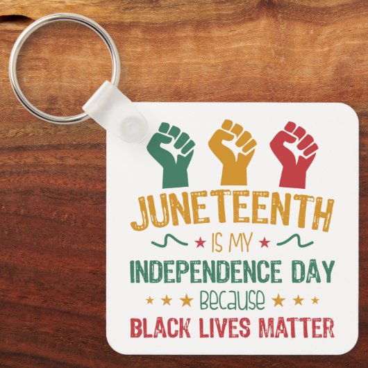 Junetetiende is mijn Onafhankelijkheidsdag Afrikaa Sleutelhanger (Voorkant)