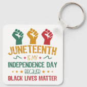 Junetetiende is mijn Onafhankelijkheidsdag Afrikaa Sleutelhanger (Achterkant)