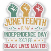 Junetetiende is mijn Onafhankelijkheidsdag Afrikaa Sticker (Voorkant)
