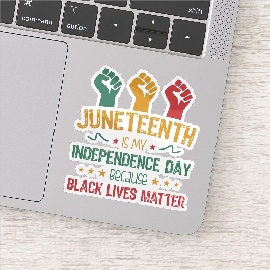 Junetetiende is mijn Onafhankelijkheidsdag Afrikaa Sticker (Detail)
