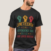 Junetetiende is mijn Onafhankelijkheidsdag Afrikaa T-shirt (Voorkant)