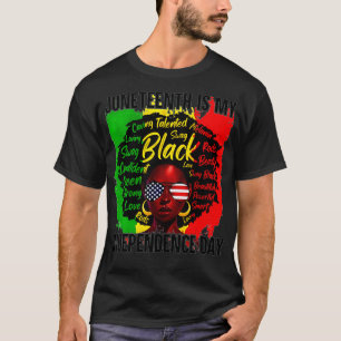 Junetetiende is mijn Onafhankelijkheidsdag Afrikaa T-shirt