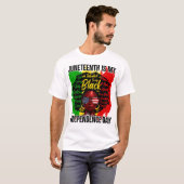 Junetetiende is mijn Onafhankelijkheidsdag Afrikaa T-shirt (Voorkant volledig)
