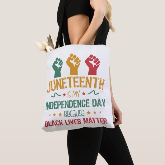 Junetetiende is mijn Onafhankelijkheidsdag Afrikaa Tote Bag (Dichtbij)
