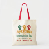 Junetetiende is mijn Onafhankelijkheidsdag Afrikaa Tote Bag (Voorkant)