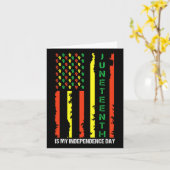 Junetetiende is mijn Onafhankelijkheidsdag Junetee Kaart (Gele Bloem)
