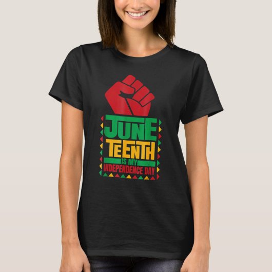 Junetetiende is mijn Onafhankelijkheidsdag Junetet T-shirt (Voorkant)