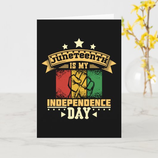 Junetetiende is mijn onafhankelijkheidsdag kaart (Gele Bloem)