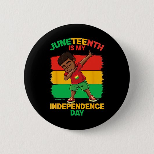 Junetetiende is mijn Onafhankelijkheidsdag Ronde Button 5,7 Cm (Voorkant)