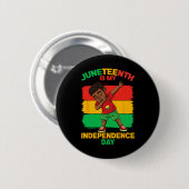 Junetetiende is mijn Onafhankelijkheidsdag Ronde Button 5,7 Cm (Voorkant /achterkant)
