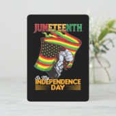 Junetetiende is mijn Onafhankelijkheidsdag Zwarte  Kaart (Staand voorkant)