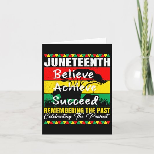 Junetetiende is mijn Onafhankelijkheidsdag Zwarte Kaart (Voorkant)