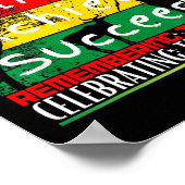 Junetetiende is mijn Onafhankelijkheidsdag Zwarte  Poster (Hoek)