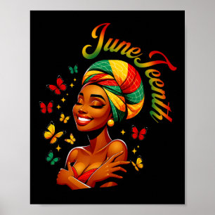 Junetetiende is mijn Onafhankelijkheidsdag zwarte Poster