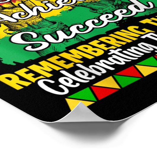 Junetetiende is mijn Onafhankelijkheidsdag Zwarte  Poster (Hoek)