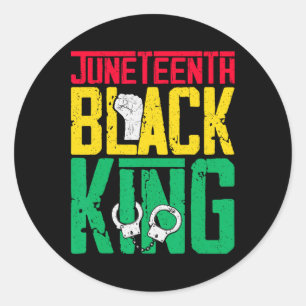 Junetetiende is mijn Onafhankelijkheidsdag zwarte Ronde Sticker