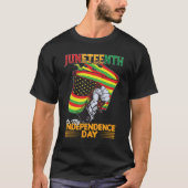Junetetiende is mijn Onafhankelijkheidsdag Zwarte  T-shirt (Voorkant)