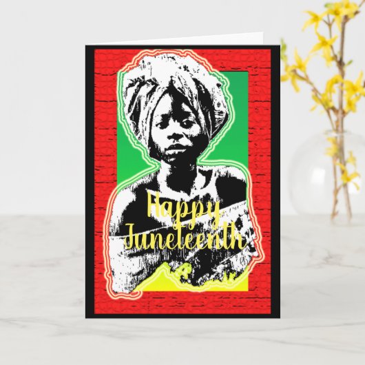 Junetetiende Kaart (Gele Bloem)