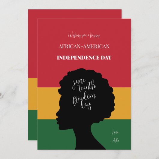 Junetetiende Kaart (Voorkant / Achterkant)