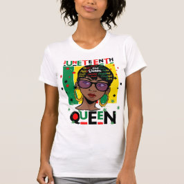 Junetetiende koningin Melanin Sista Black Girl Mag T-shirt