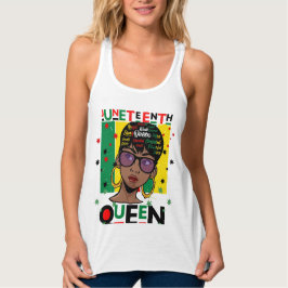 Junetetiende koningin Melanin Sista Black Girl Mag Tanktop