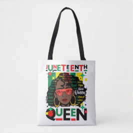 Junetetiende koningin Melanin Sista Black Girl Mag Tote Bag