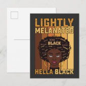 Junetetiende licht geMelaneerde Hella Black Melani Uitnodiging Briefkaart (Voorkant / Achterkant)