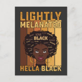 Junetetiende licht geMelaneerde Hella Black Melani Uitnodiging Briefkaart (Voorkant)