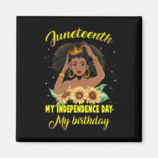 Junetetiende Mijn Onafhankelijkheidsdag Mijn verja Magneet (Voorkant)