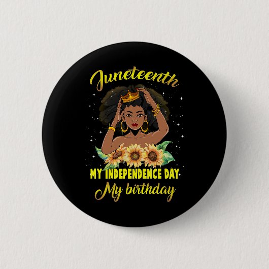 Junetetiende Mijn Onafhankelijkheidsdag Mijn verja Ronde Button 5,7 Cm (Voorkant)