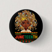 Junetetiende nationale onafhankelijkheidsdag Afrik Ronde Button 3,2 Cm (Voorkant)