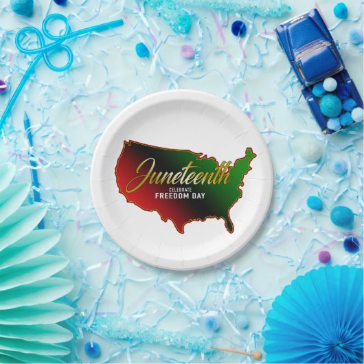 Junetetiende Papieren Bordje (Feest)