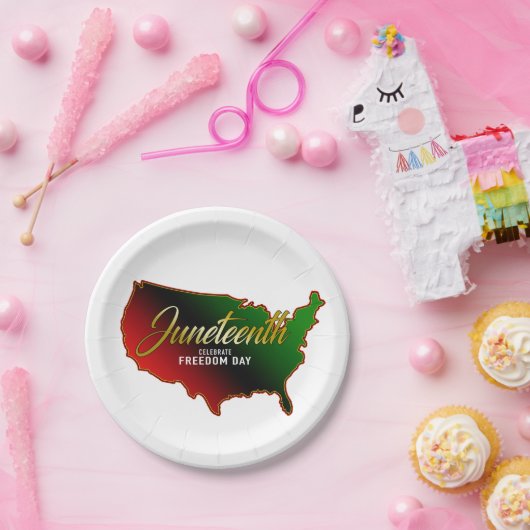 Junetetiende Papieren Bordje (Feest)