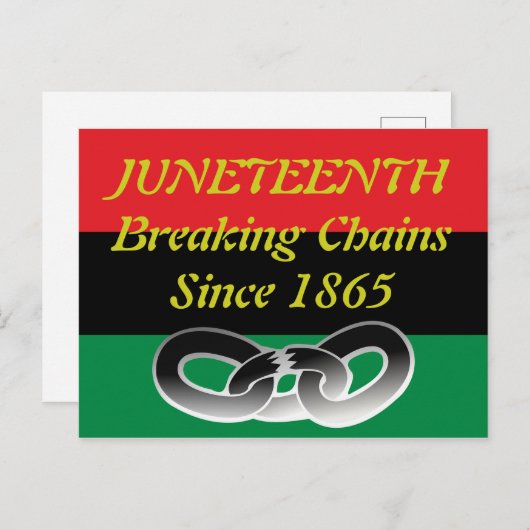 Junetetiende postkaart (Voorkant / Achterkant)