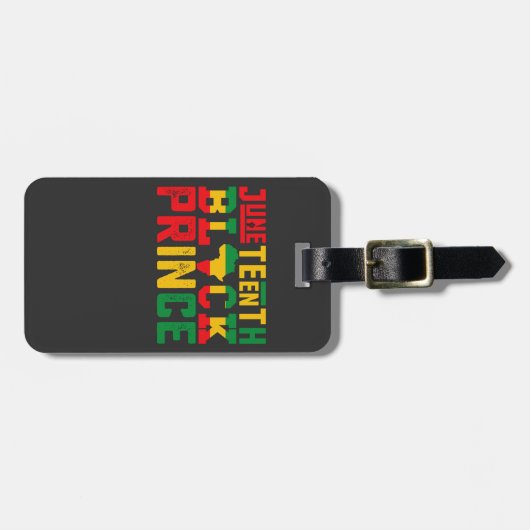 Junetetiende Prins vieren de zwarte vrijheid Bagagelabel (Voorkant horizontaal)